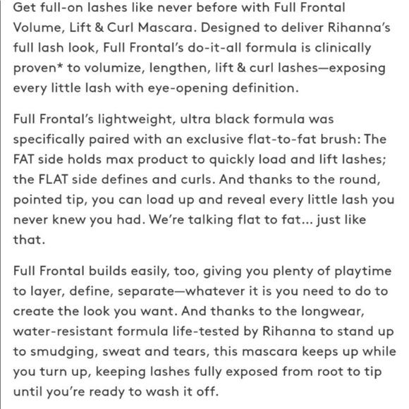 NWT FULL SIZED FRONTAL MASCARA CUZ I’M BLACK FENTY BEAUTY MASCARA UNTOUCHED - Picture 6 of 6